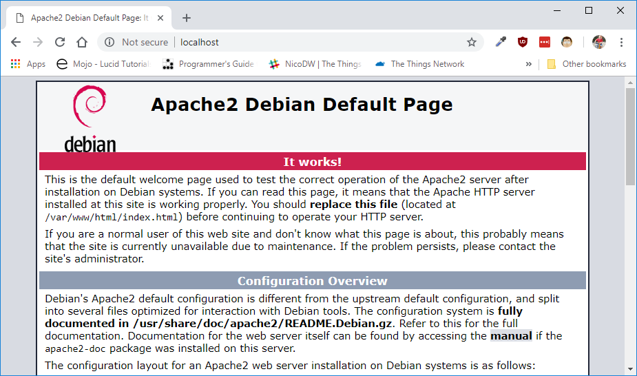 Apache Debian Default Page
